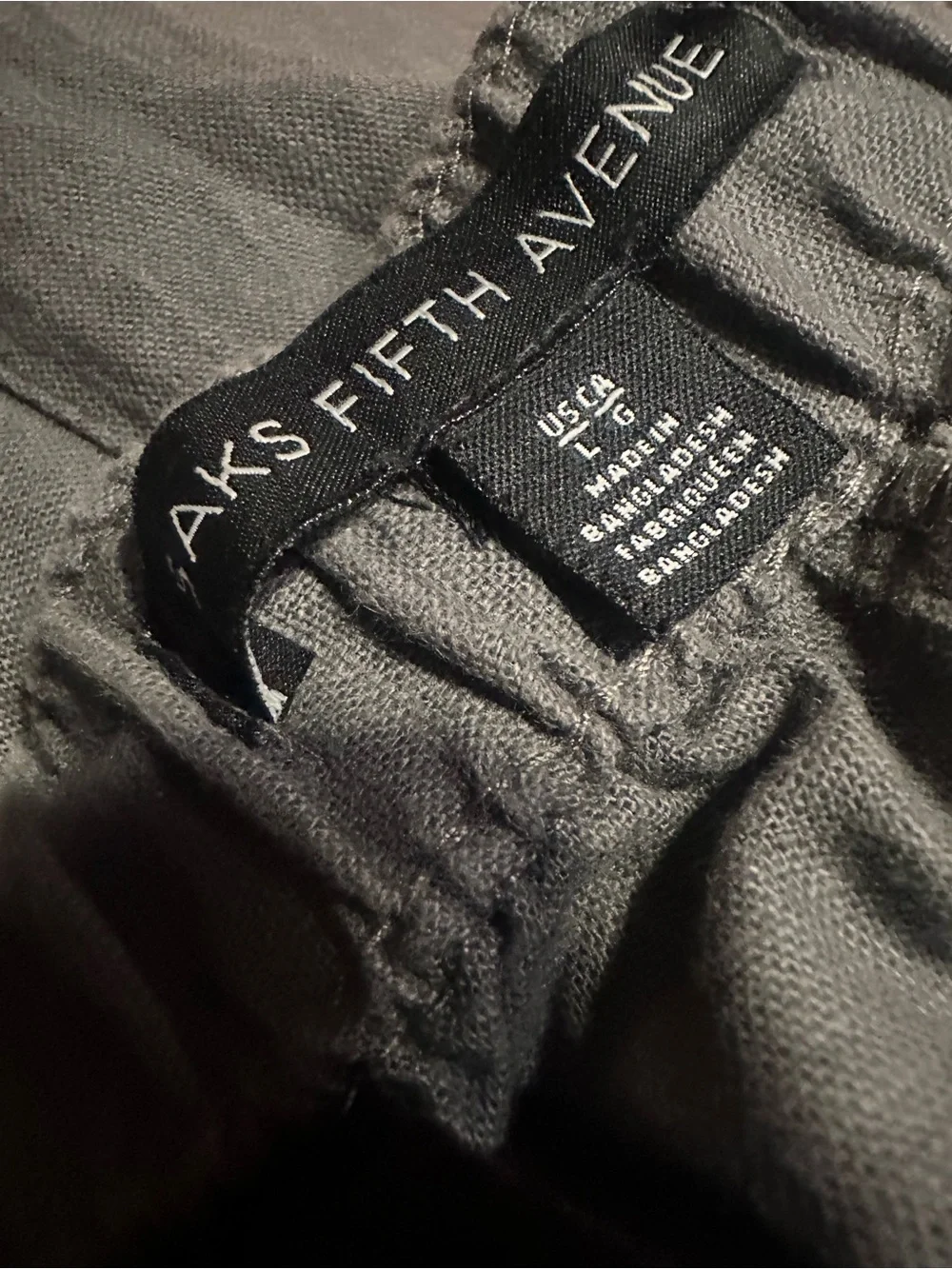 Saks Fifth Avenue Men’s Gray Elastic-Waist Chinos